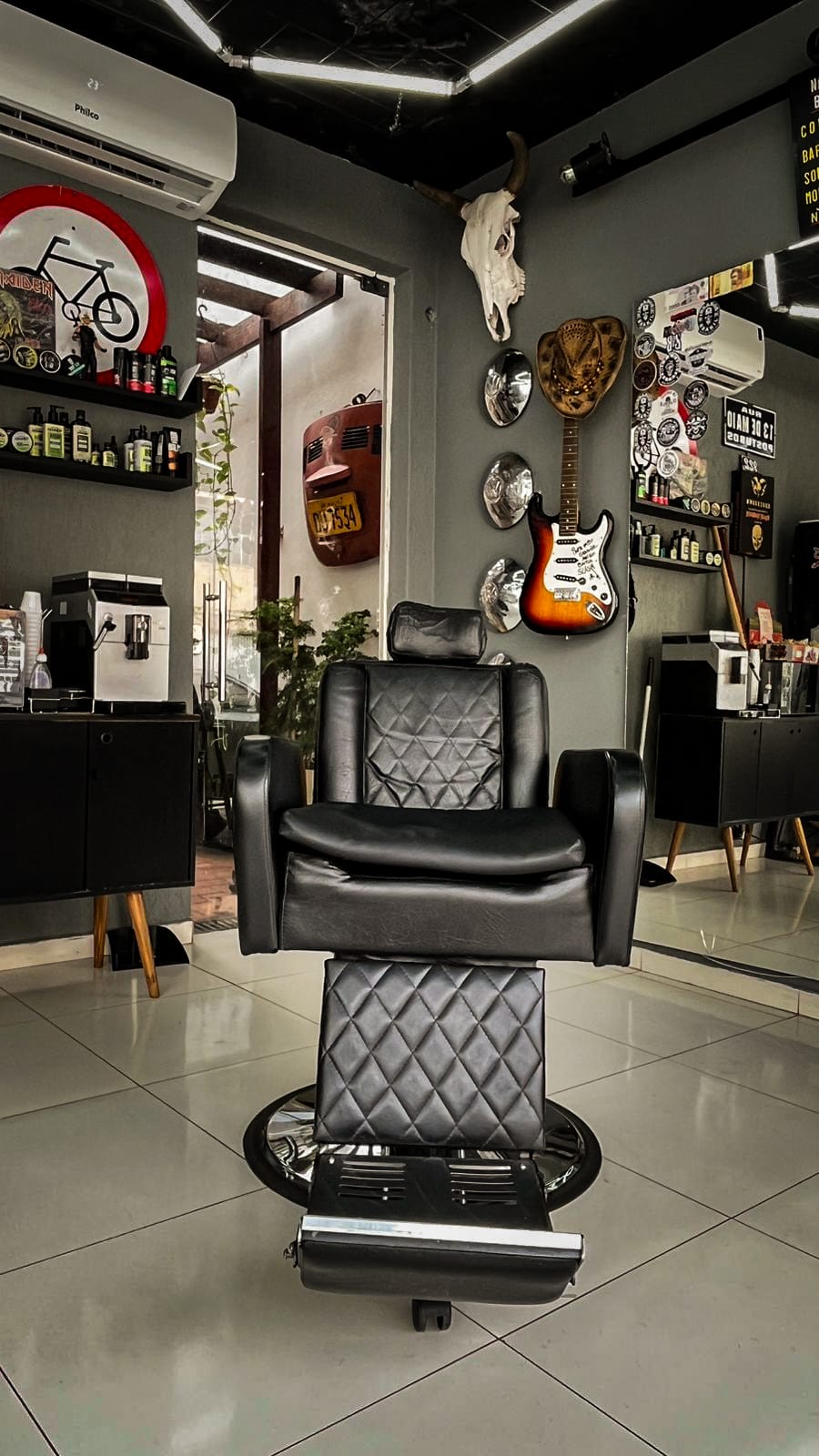 interior da barbearia